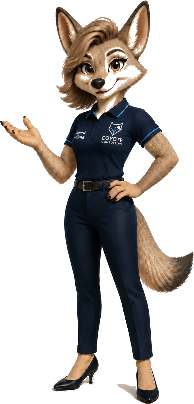 Plume, the content manager agent of Coyote Consulting